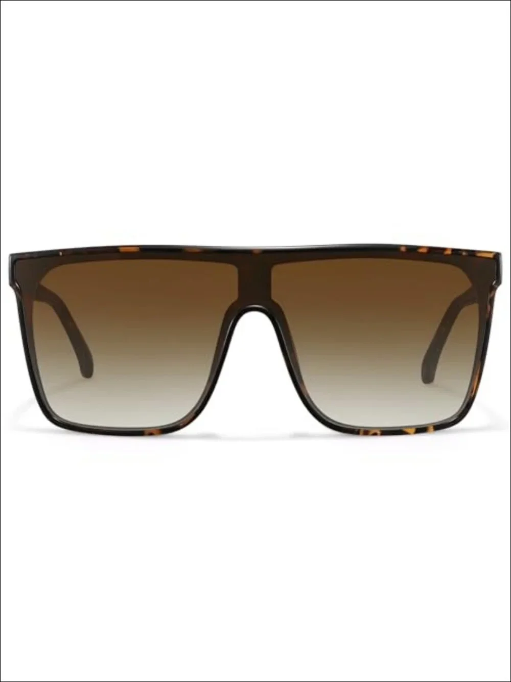 Oversized Square Shield Sunglasses UV400 Retro Flat Top Full Frame